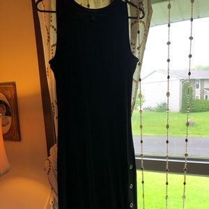 Floor length side button dress